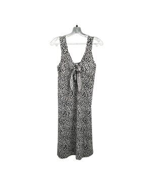 Blakely Cheetah Print Sleeveless Shift Dress Black/White Size S/M Bow
